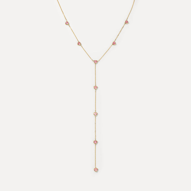 Birthstone Hearts Lariat Necklace
