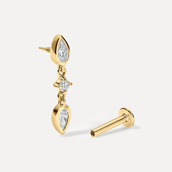 Pear Drop Threaded Stud