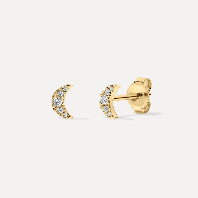 Mini Luna Diamond Studs