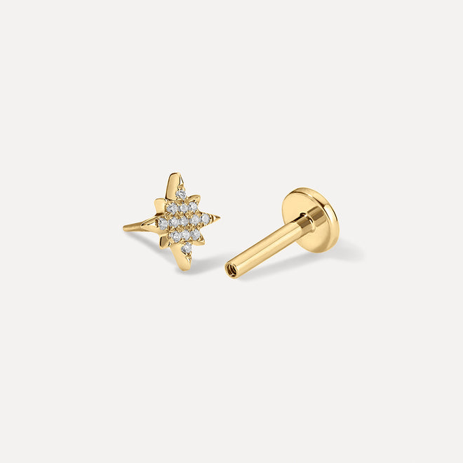 Starburst Diamond Threaded Stud
