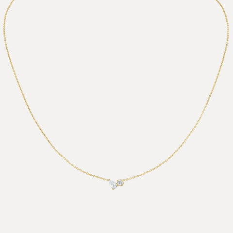 Noa Double Mixed Diamond Necklace