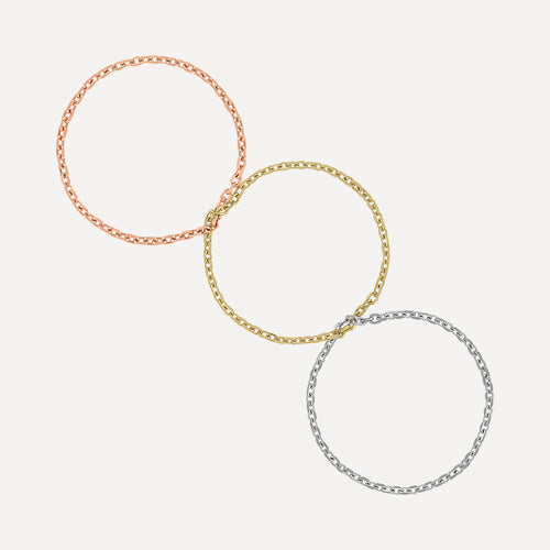 Basic Chain Ring Trio by Kelly Bello Design