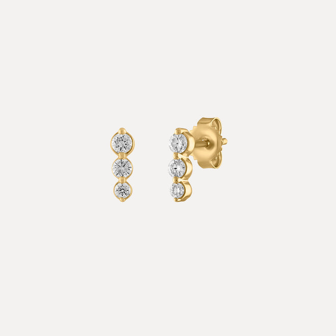 Mini Graduated Diamond Studs