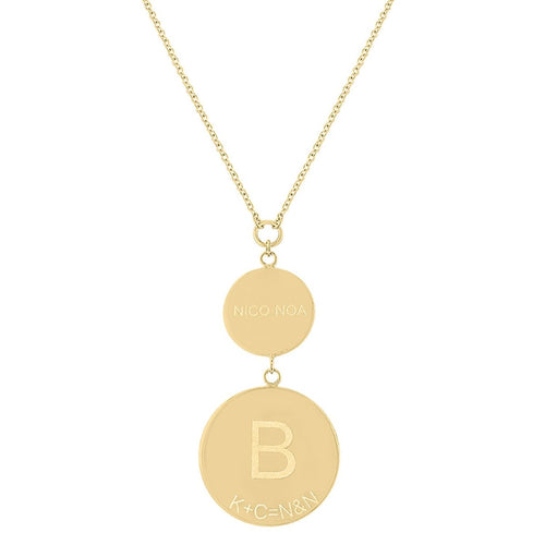 Double Disk Necklace - Kelly Bello Design