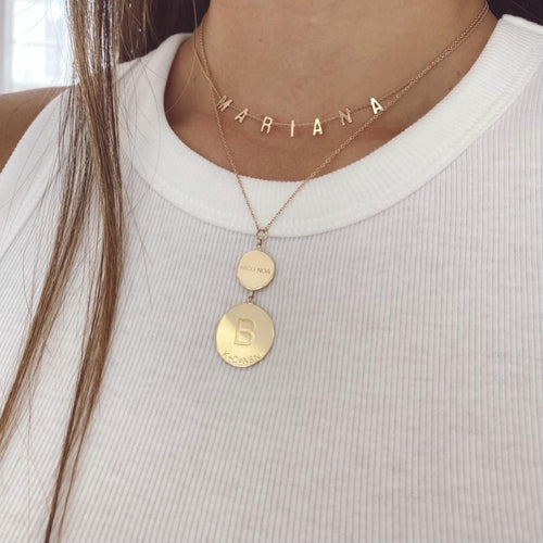 Double Disk Necklace - Kelly Bello Design