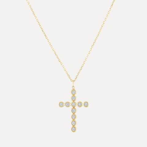 Diamond Illusion Cross Necklace