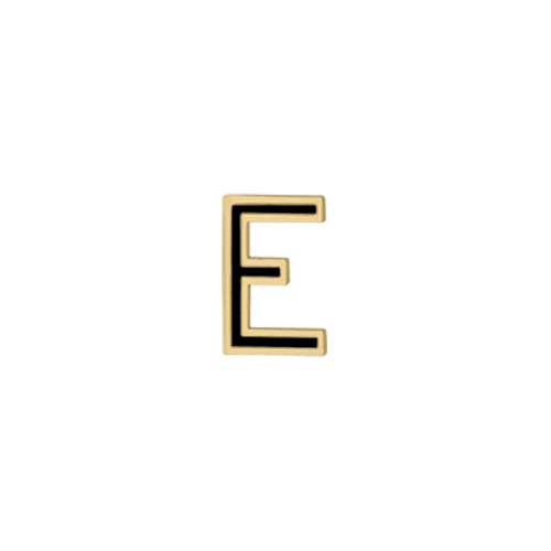 Mini Enamel Letter Charm - Black - Kelly Bello Design