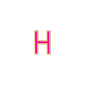 Mini Enamel Letter Charm - Hot Pink - Kelly Bello Design