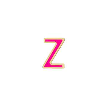 Mini Enamel Letter Charm - Hot Pink - Kelly Bello Design