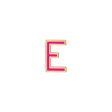 Mini Enamel Letter Charm - Hot Pink - Kelly Bello Design