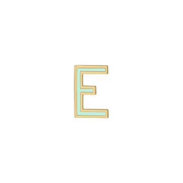 Mini Enamel Letter Charm - Mint - Kelly Bello Design
