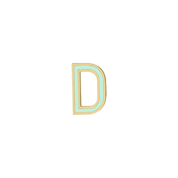 Mini Enamel Letter Charm - Mint - Kelly Bello Design