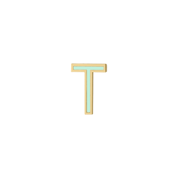 Mini Enamel Letter Charm - Mint - Kelly Bello Design