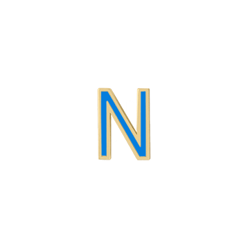 Mini Enamel Letter Charm - Ocean - Kelly Bello Design