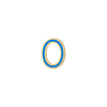 Mini Enamel Letter Charm - Ocean - Kelly Bello Design