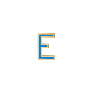 Mini Enamel Letter Charm - Ocean - Kelly Bello Design