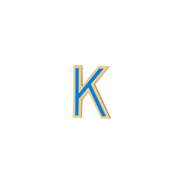 Mini Enamel Letter Charm - Ocean - Kelly Bello Design