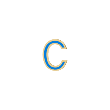 Mini Enamel Letter Charm - Ocean - Kelly Bello Design