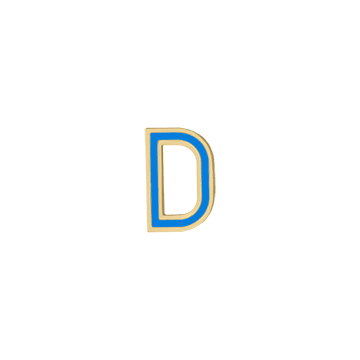 Mini Enamel Letter Charm - Ocean - Kelly Bello Design