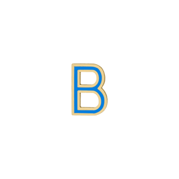 Mini Enamel Letter Charm - Ocean - Kelly Bello Design