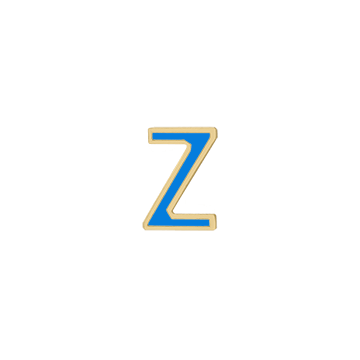 Mini Enamel Letter Charm - Ocean - Kelly Bello Design