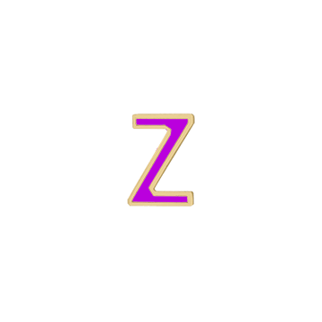 Mini Enamel Letter Charm - Violet - Kelly Bello Design