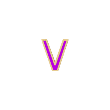 Mini Enamel Letter Charm - Violet - Kelly Bello Design