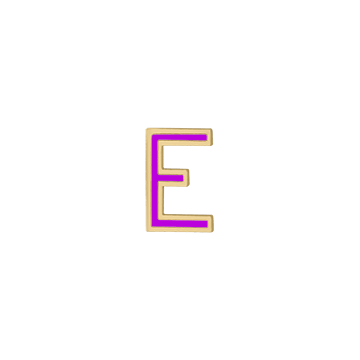 Mini Enamel Letter Charm - Violet - Kelly Bello Design