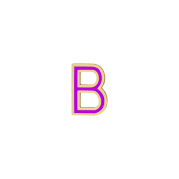 Mini Enamel Letter Charm - Violet - Kelly Bello Design