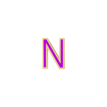 Mini Enamel Letter Charm - Violet - Kelly Bello Design