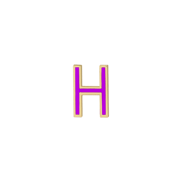 Mini Enamel Letter Charm - Violet - Kelly Bello Design