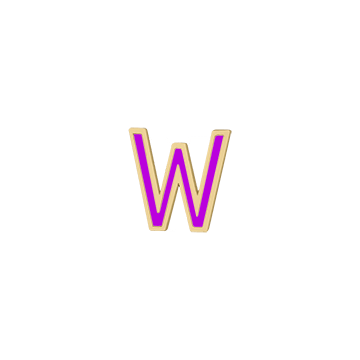 Mini Enamel Letter Charm - Violet - Kelly Bello Design