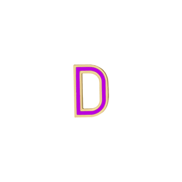 Mini Enamel Letter Charm - Violet - Kelly Bello Design