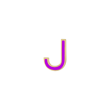 Mini Enamel Letter Charm - Violet - Kelly Bello Design