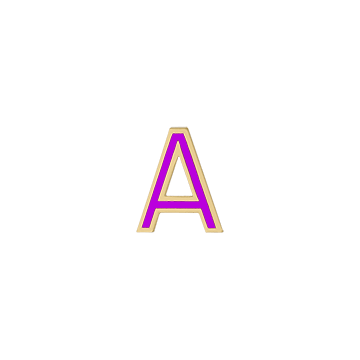 Mini Enamel Letter Charm - Violet - Kelly Bello Design