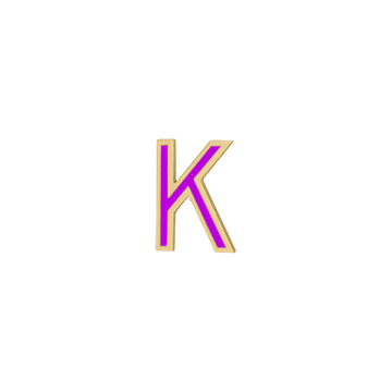 Mini Enamel Letter Charm - Violet - Kelly Bello Design