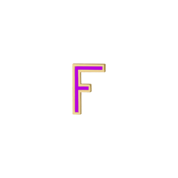 Mini Enamel Letter Charm - Violet - Kelly Bello Design