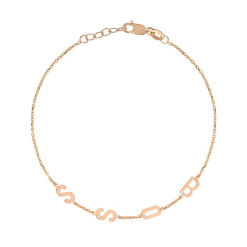 Mini Letter Bracelet (custom) - Kelly Bello Design