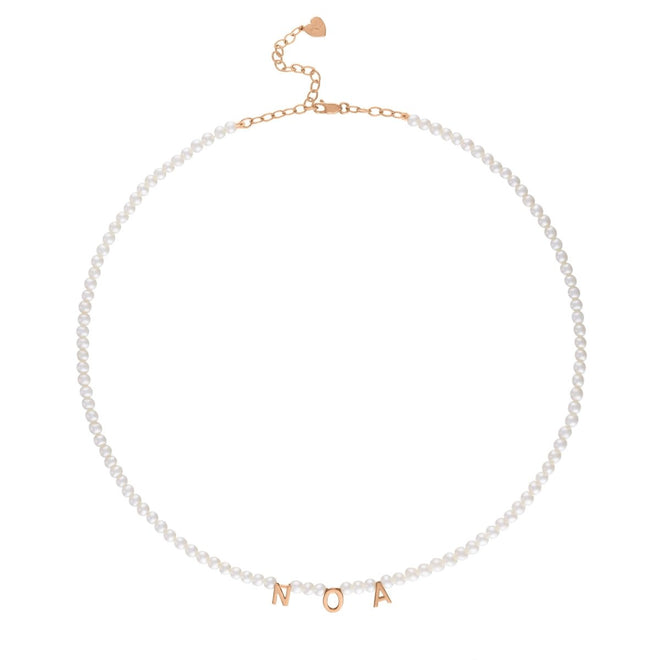 Pearl & Letter Necklace - Kelly Bello Design