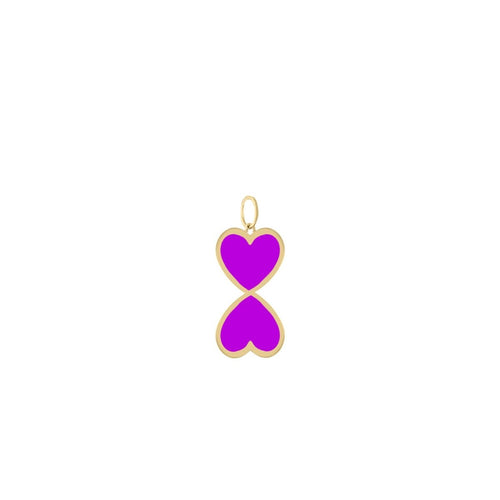 You + Me Enamel Necklace Charm - Kelly Bello Design