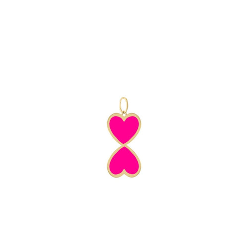 You + Me Enamel Necklace Charm - Kelly Bello Design