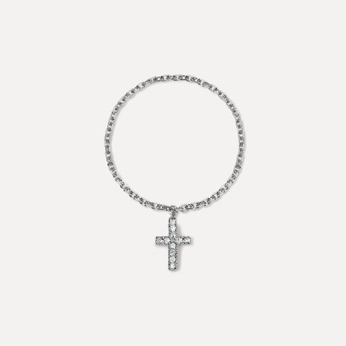 Dangling Diamond Cross Chain Ring