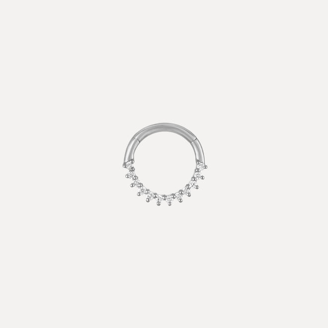 Diamond Seamless Hoop Earring | 8mm