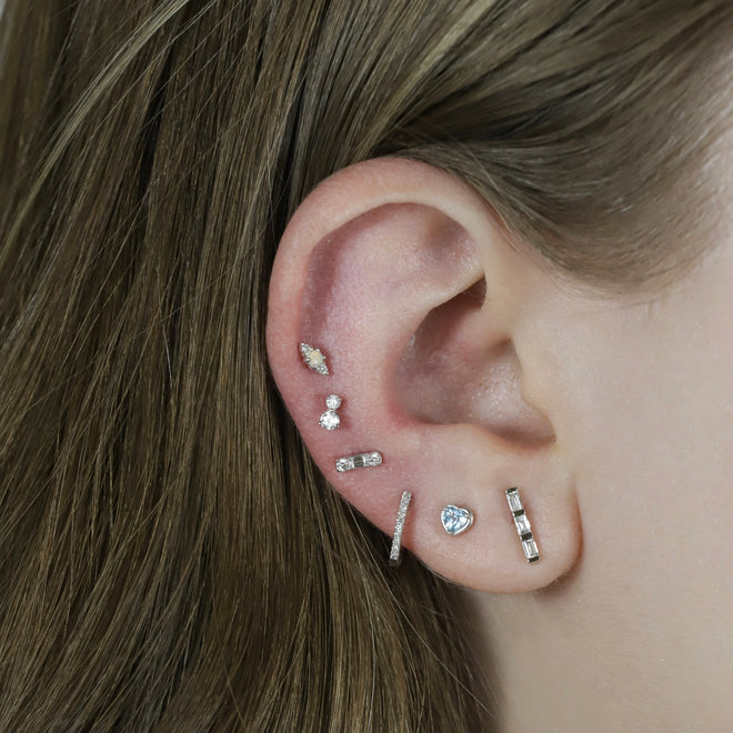 Birthstone Heart Studs