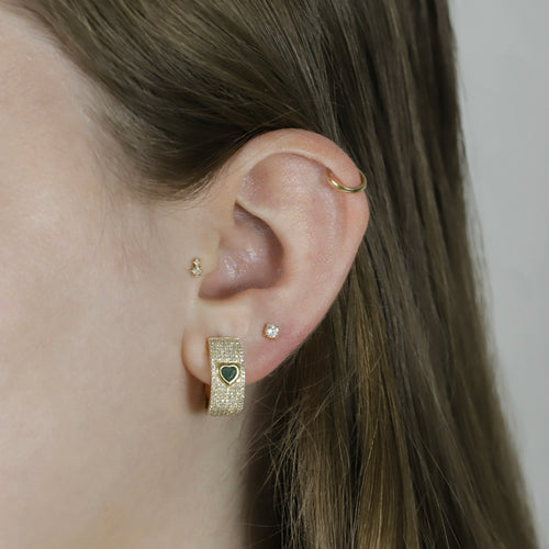 White Topaz Piercing Earring