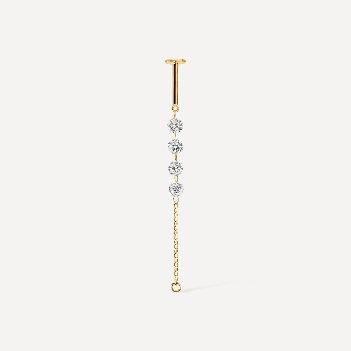 Threaded Cain Floating Diamond Threaded Chain Connector | Kelly Bello Design