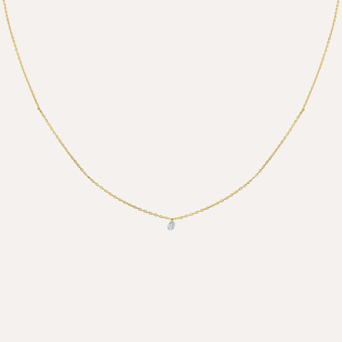 Floating Solitaire Diamond Necklace