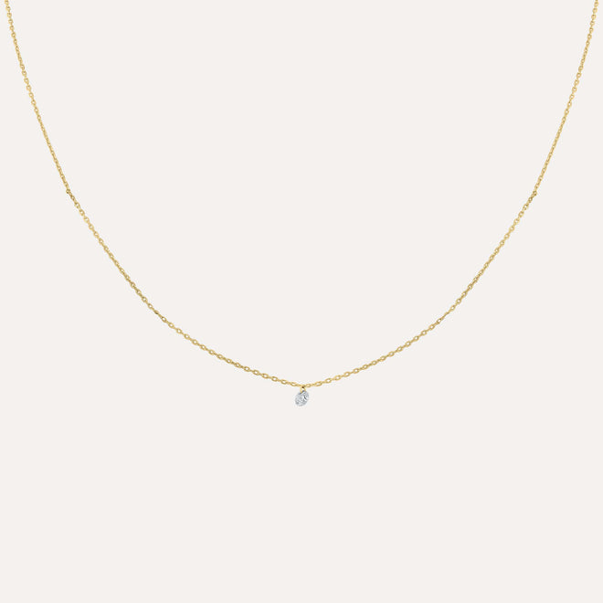 Floating Solitaire Diamond Necklace