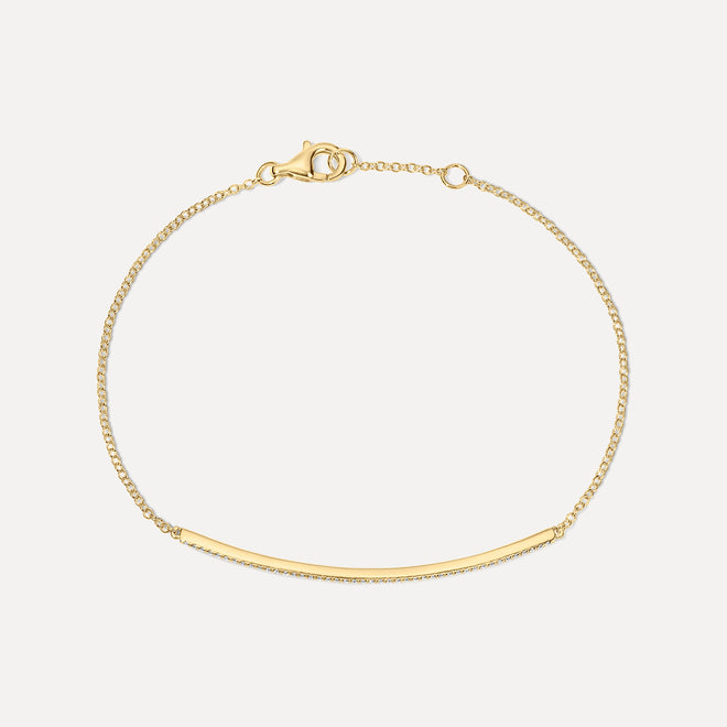 Half Diamond Tennis Chain Bracelet