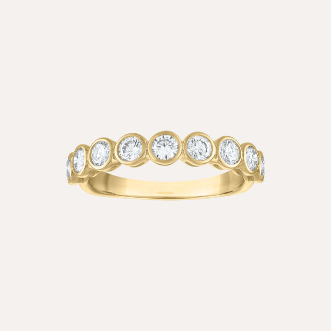 Mini Round Diamond Bezel Ring